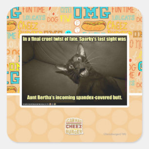 Sparky's last sight square sticker