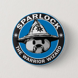 Sparlock the Warrior Wizard 6 Cm Round Badge