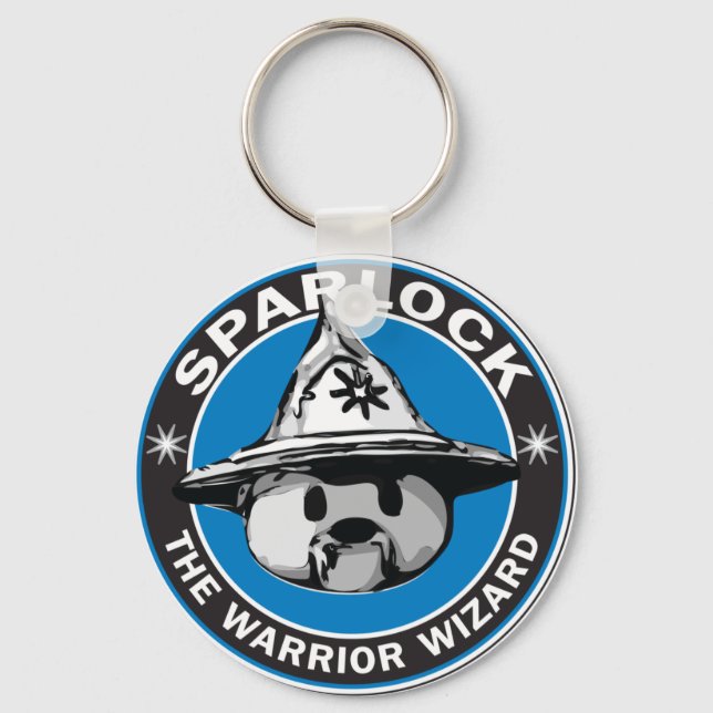 Sparlock the Warrior Wizard Key Ring (Front)