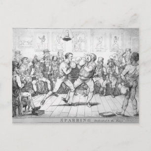 Sparring, 1817 postcard