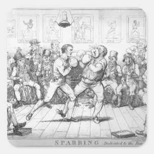 Sparring, 1817 square sticker