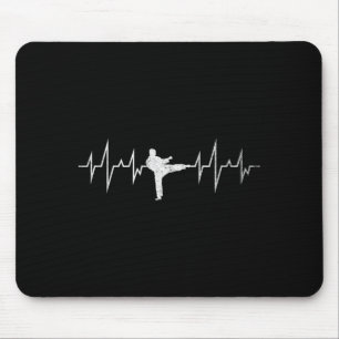 Sparring Karateka Martial Arts Gift Heartbeat Mouse Pad