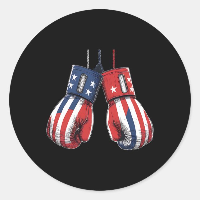 Sparring Kickboxing Or Boxing Heavy Training Mitts Classic Round Sticker (Front)