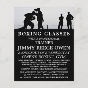 Sparring Match, Boxing Class Advert Flyer