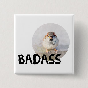 Sparrow - Badass 15 Cm Square Badge