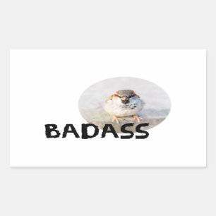 Sparrow - Badass Rectangular Sticker