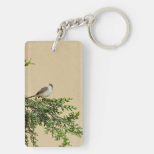 Sparrow Bird Artwork Key Ring