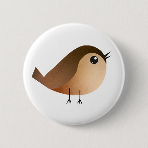 Sparrow Bird Cartoon 6 Cm Round Badge