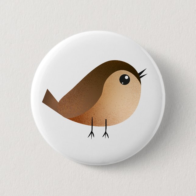 Sparrow Bird Cartoon   6 Cm Round Badge (Front)