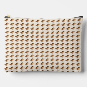 Sparrow Bird Cartoon Accessory Pouch