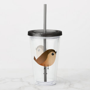 Sparrow Bird Cartoon  Acrylic Tumbler