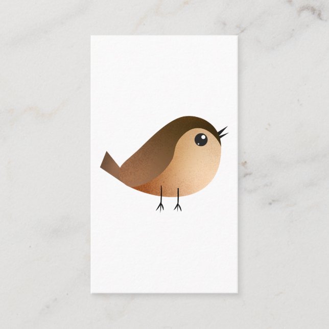 Sparrow Bird Cartoon   Discount Card (Front)