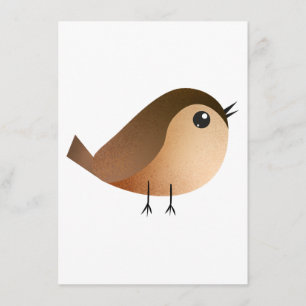 Sparrow Bird Cartoon  Enclosure Card