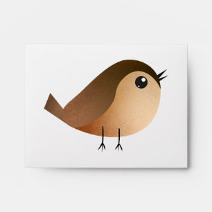 Sparrow Bird Cartoon Envelope