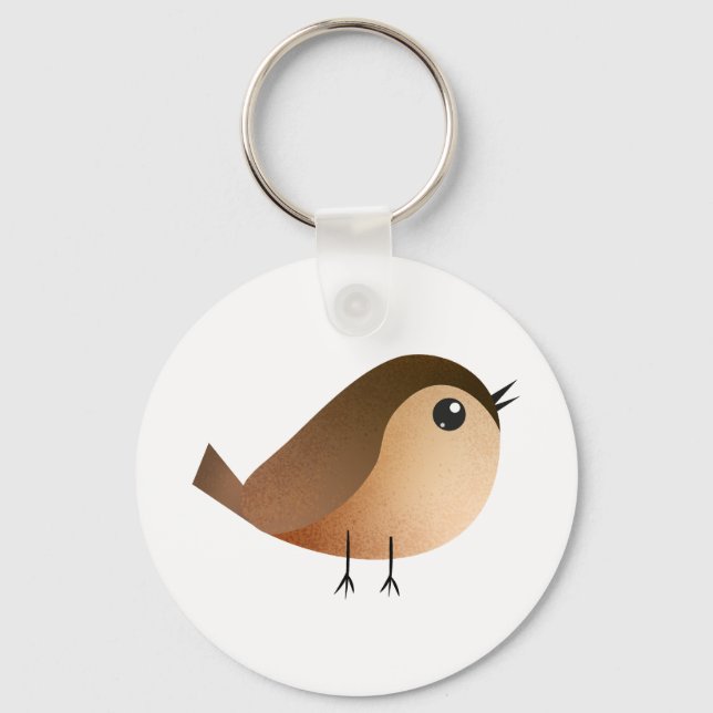 Sparrow Bird Cartoon  Key Ring (Front)