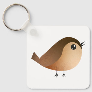 Sparrow Bird Cartoon Key Ring