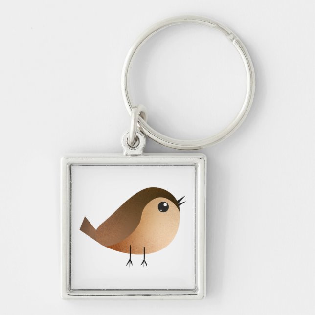 Sparrow Bird Cartoon   Key Ring (Front)