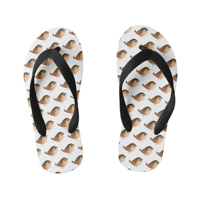 Sparrow Bird Cartoon   Kid's Thongs (Footbed)