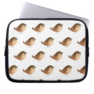 Sparrow Bird Cartoon Laptop Sleeve