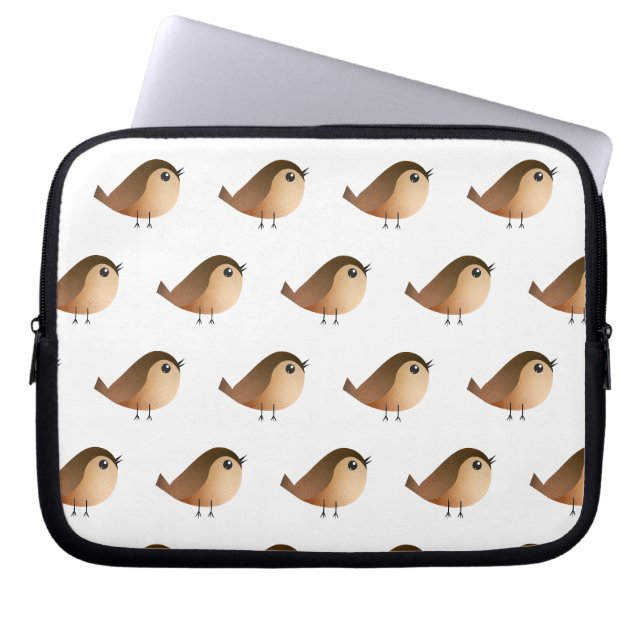 Sparrow Bird Cartoon   Laptop Sleeve (Front)