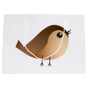 Sparrow Bird Cartoon Large Gift Bag