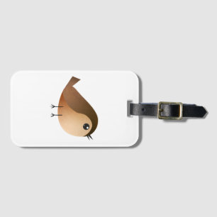 Sparrow Bird Cartoon Luggage Tag