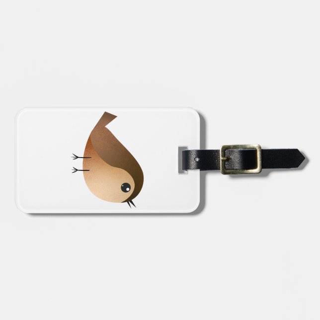 Sparrow Bird Cartoon  Luggage Tag (Front Horizontal)