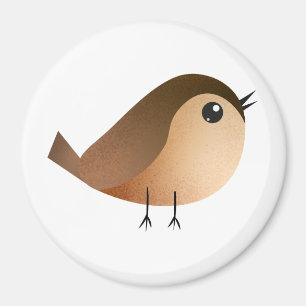 Sparrow Bird Cartoon  Magnet