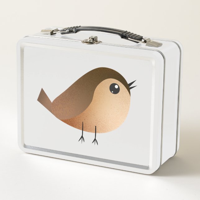 Sparrow Bird Cartoon   Metal Lunch Box (Front)