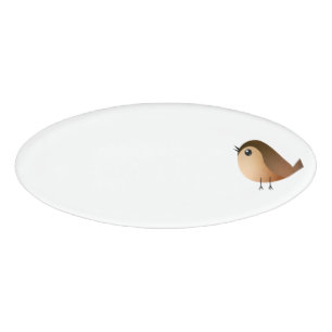 Sparrow Bird Cartoon Name Tag