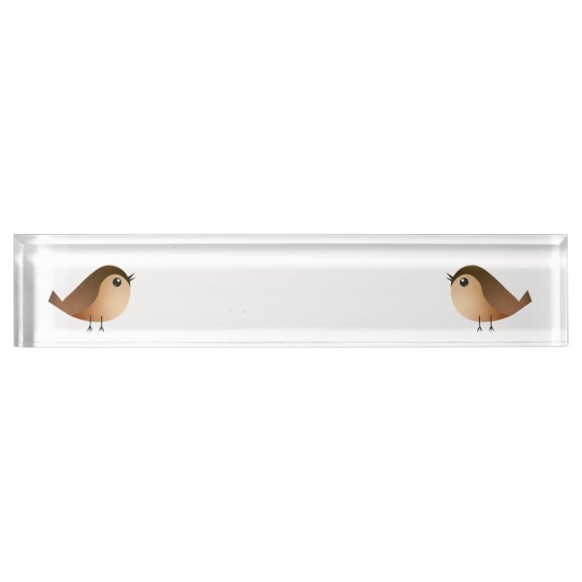 Sparrow Bird Cartoon  Nameplate (Front)