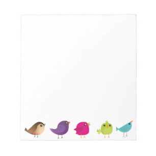Sparrow Bird Cartoon Notepad