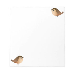 Sparrow Bird Cartoon  Notepad