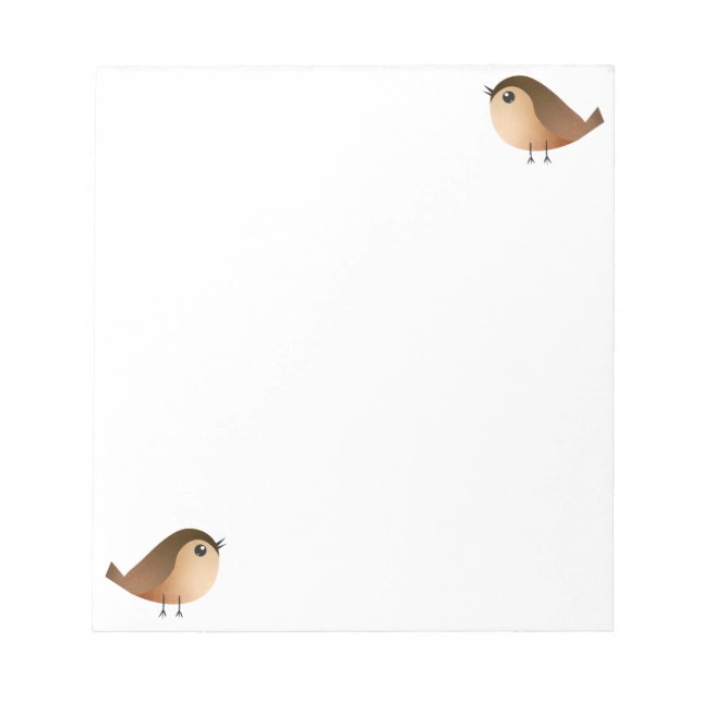 Sparrow Bird Cartoon  Notepad (Front)