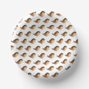 Sparrow Bird Cartoon Paper Plate
