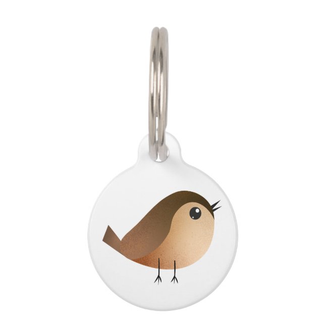 Sparrow Bird Cartoon   Pet Tag (Front)