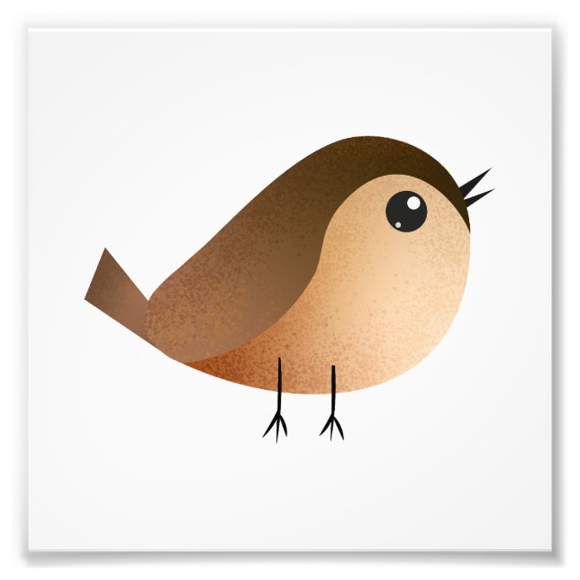 Sparrow Bird Cartoon   Photo Print (Front)