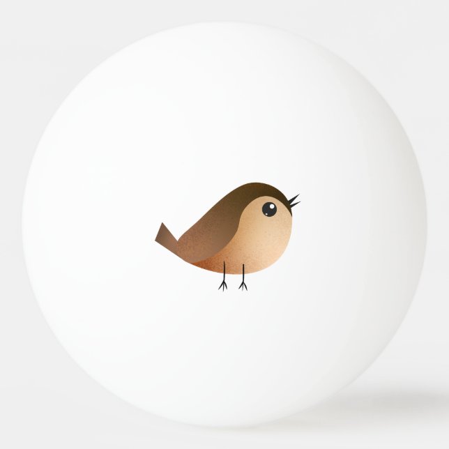 Sparrow Bird Cartoon  Ping Pong Ball (Front)