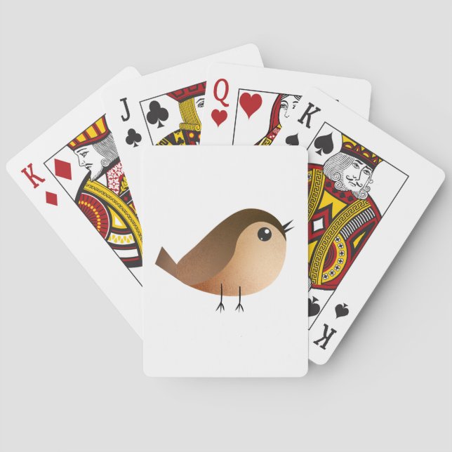Sparrow Bird Cartoon  Playing Cards (Back)