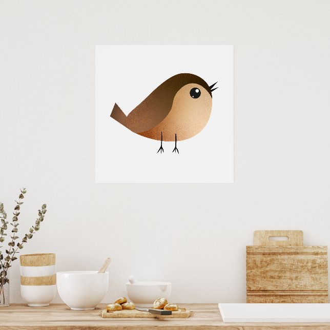 Sparrow Bird Cartoon   Poster (Kitchen)