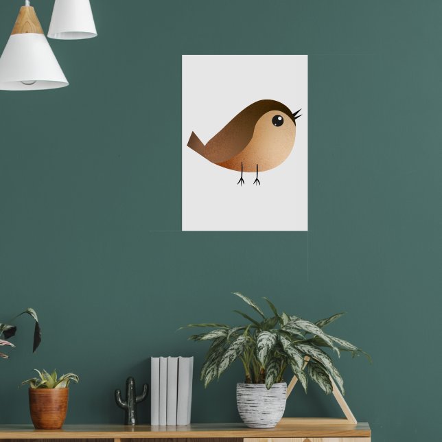 Sparrow Bird Cartoon  Poster (Living Room 1)