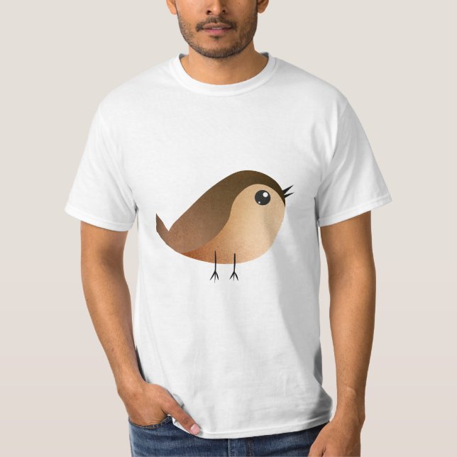 Sparrow Bird Cartoon  T-Shirt (Front)