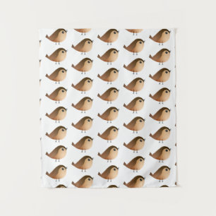 Sparrow Bird Cartoon Tapestry