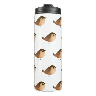 Sparrow Bird Cartoon Thermal Tumbler