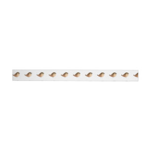 Sparrow Bird Cartoon Wrap Around Label