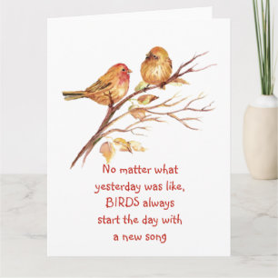 Sparrow Bird Inspirational Encouraging Quote  Card