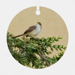 Sparrow Bird Photograph Metal Tree Decoration