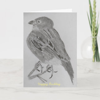 Sparrow Birthday Card