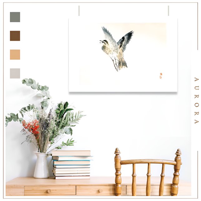 Sparrow by Kōno Bairei (1844-1895) Poster (Creator Uploaded)