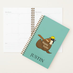 Sparrow Chocolate Egg Happy Easter   Personalise Planner